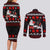 Christmas Boxing Santa And Krampus Couples Matching Long Sleeve Bodycon Dress and Long Sleeve Button Shirt Xmas Holiday Patterns - Wonder Print Shop