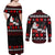 Christmas Boxing Santa And Krampus Couples Matching Off Shoulder Maxi Dress and Long Sleeve Button Shirt Xmas Holiday Patterns - Wonder Print Shop