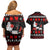 Christmas Boxing Santa And Krampus Couples Matching Off Shoulder Short Dress and Hawaiian Shirt Xmas Holiday Patterns - Wonder Print Shop