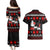 Christmas Boxing Santa And Krampus Couples Matching Puletasi and Hawaiian Shirt Xmas Holiday Patterns - Wonder Print Shop