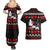Christmas Boxing Santa And Krampus Couples Matching Summer Maxi Dress and Hawaiian Shirt Xmas Holiday Patterns - Wonder Print Shop