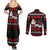 Christmas Boxing Santa And Krampus Couples Matching Summer Maxi Dress and Long Sleeve Button Shirt Xmas Holiday Patterns - Wonder Print Shop