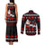 Christmas Boxing Santa And Krampus Couples Matching Tank Maxi Dress and Long Sleeve Button Shirt Xmas Holiday Patterns - Wonder Print Shop