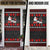 Christmas Boxing Santa And Krampus Door Cover Xmas Holiday Patterns - Wonder Print Shop