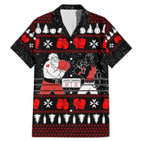 Christmas Boxing Santa And Krampus Family Matching Mermaid Dress and Hawaiian Shirt Xmas Holiday Patterns - Wonder Print Shop
