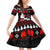 Christmas Boxing Santa And Krampus Family Matching Off Shoulder Short Dress and Hawaiian Shirt Xmas Holiday Patterns - Wonder Print Shop