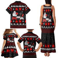 Christmas Boxing Santa And Krampus Family Matching Tank Maxi Dress and Hawaiian Shirt Xmas Holiday Patterns - Wonder Print Shop