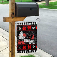 Christmas Boxing Santa And Krampus Garden Flag Xmas Holiday Patterns - Wonder Print Shop