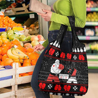 Christmas Boxing Santa And Krampus Grocery Bag Xmas Holiday Patterns - Wonder Print Shop