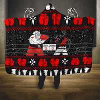 Christmas Boxing Santa And Krampus Hooded Blanket Xmas Holiday Patterns - Wonder Print Shop