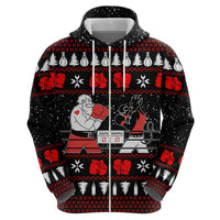 Christmas Boxing Santa And Krampus Hoodie Xmas Holiday Patterns - Wonder Print Shop