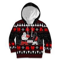 Christmas Boxing Santa And Krampus Kid Hoodie Xmas Holiday Patterns - Wonder Print Shop