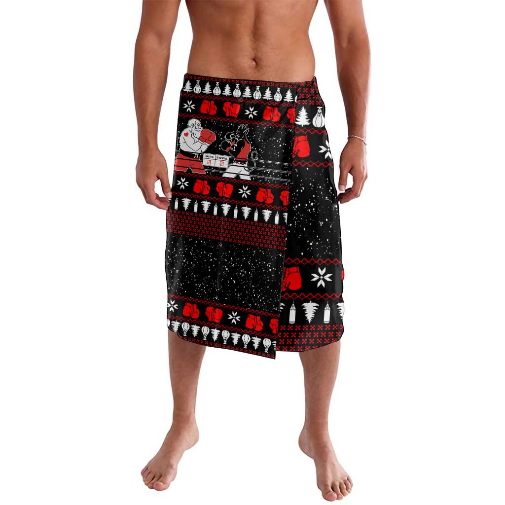 Christmas Boxing Santa And Krampus Lavalava Xmas Holiday Patterns - Wonder Print Shop