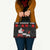 Christmas Boxing Santa And Krampus Leather Bag Xmas Holiday Patterns - Wonder Print Shop