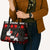 Christmas Boxing Santa And Krampus Leather Bag Xmas Holiday Patterns - Wonder Print Shop