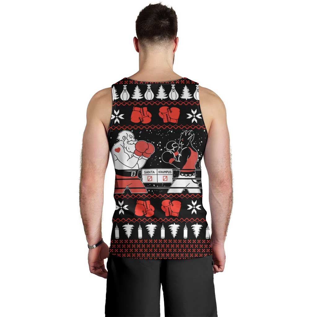 Christmas Boxing Santa And Krampus Men Tank Top Xmas Holiday Patterns - Wonder Print Shop