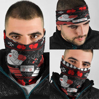 Christmas Boxing Santa And Krampus Neck Gaiter Xmas Holiday Patterns - Wonder Print Shop