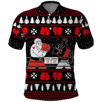 Christmas Boxing Santa And Krampus Polo Shirt Xmas Holiday Patterns - Wonder Print Shop