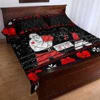 Christmas Boxing Santa And Krampus Quilt Bed Set Xmas Holiday Patterns - Wonder Print Shop