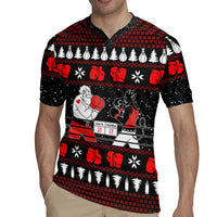 Christmas Boxing Santa And Krampus Rugby Jersey Xmas Holiday Patterns - Wonder Print Shop