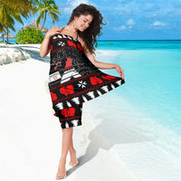 Christmas Boxing Santa And Krampus Sarong Xmas Holiday Patterns - Wonder Print Shop