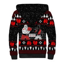 Christmas Boxing Santa And Krampus Sherpa Hoodie Xmas Holiday Patterns - Wonder Print Shop