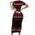 Christmas Boxing Santa And Krampus Short Sleeve Bodycon Dress Xmas Holiday Patterns - Wonder Print Shop