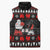 Christmas Boxing Santa And Krampus Sleeveless Puffer Jacket Xmas Holiday Patterns - Wonder Print Shop