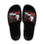 Christmas Boxing Santa And Krampus Slide Sandals Xmas Holiday Patterns - Wonder Print Shop