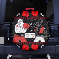 Christmas Boxing Santa And Krampus Spare Tire Cover Xmas Holiday Patterns - Wonder Print Shop