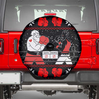 Christmas Boxing Santa And Krampus Spare Tire Cover Xmas Holiday Patterns - Wonder Print Shop