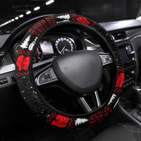 Christmas Boxing Santa And Krampus Steering Wheel Cover Xmas Holiday Patterns - Wonder Print Shop