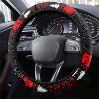 Christmas Boxing Santa And Krampus Steering Wheel Cover Xmas Holiday Patterns - Wonder Print Shop