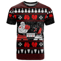 Christmas Boxing Santa And Krampus T Shirt Xmas Holiday Patterns - Wonder Print Shop