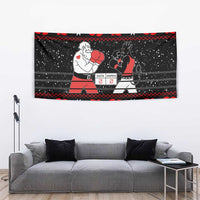 Christmas Boxing Santa And Krampus Tapestry Xmas Holiday Patterns - Wonder Print Shop