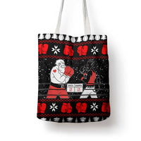 Christmas Boxing Santa And Krampus Tote Bag Xmas Holiday Patterns - Wonder Print Shop