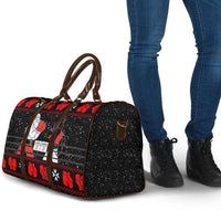 Christmas Boxing Santa And Krampus Travel Bag Xmas Holiday Patterns - Wonder Print Shop