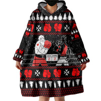 Christmas Boxing Santa And Krampus Wearable Blanket Hoodie Xmas Holiday Patterns - Wonder Print Shop