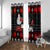 Christmas Boxing Santa And Krampus Window Curtain Xmas Holiday Patterns - Wonder Print Shop