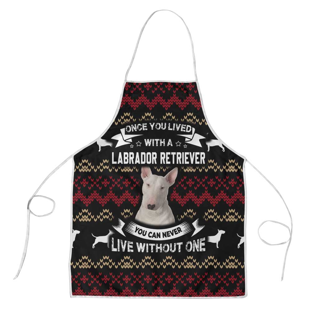 Christmas Bull Dog Terrier Apron Xmas Holiday Patterns - Wonder Print Shop