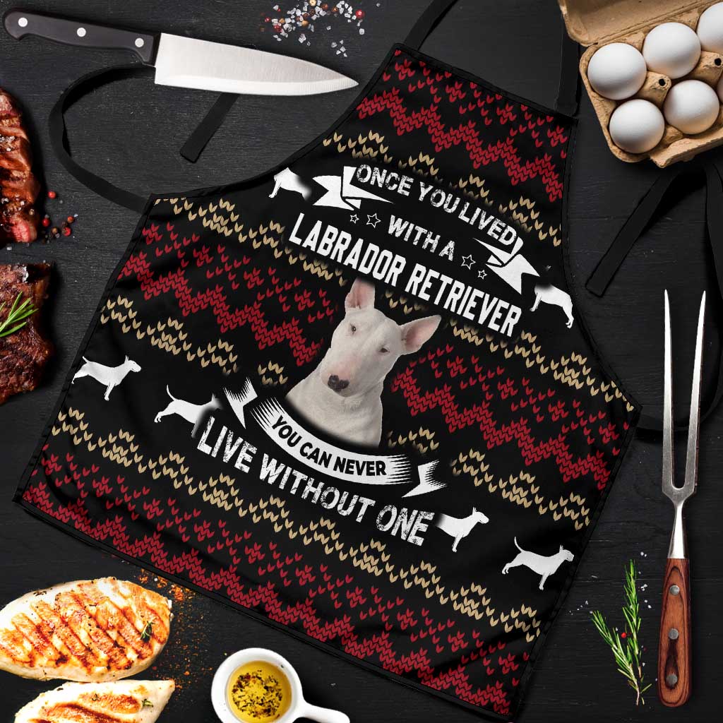 Christmas Bull Dog Terrier Apron Xmas Holiday Patterns - Wonder Print Shop