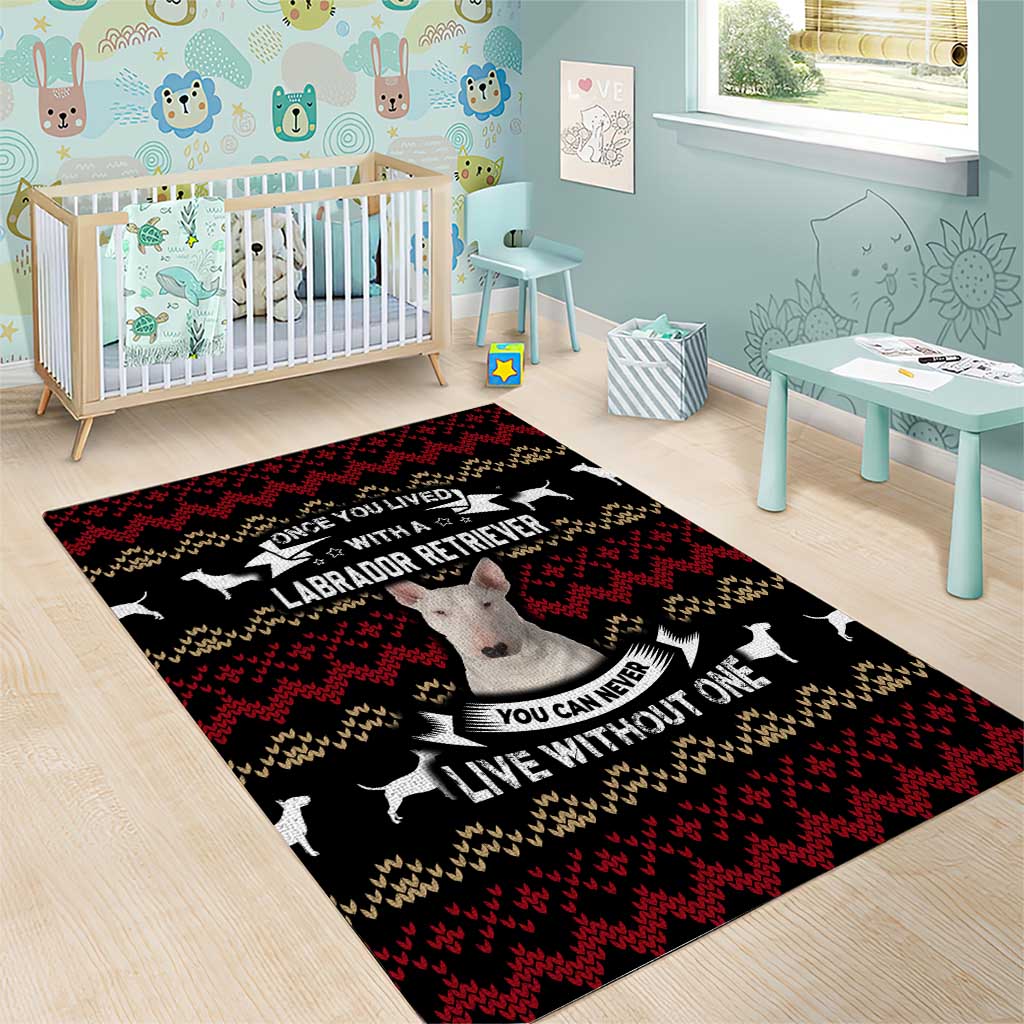 Christmas Bull Dog Terrier Area Rug Xmas Holiday Patterns - Wonder Print Shop