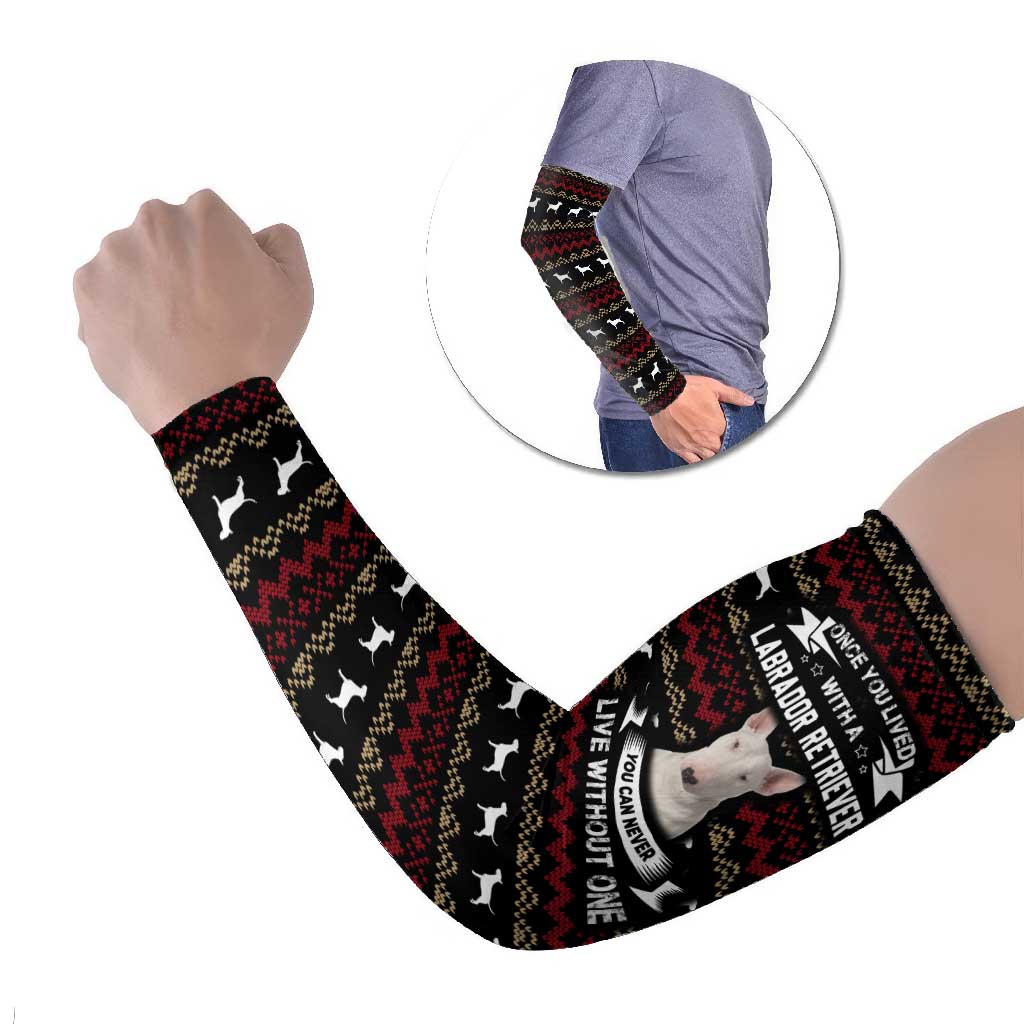 Christmas Bull Dog Terrier Arm Sleeves Xmas Holiday Patterns - Wonder Print Shop
