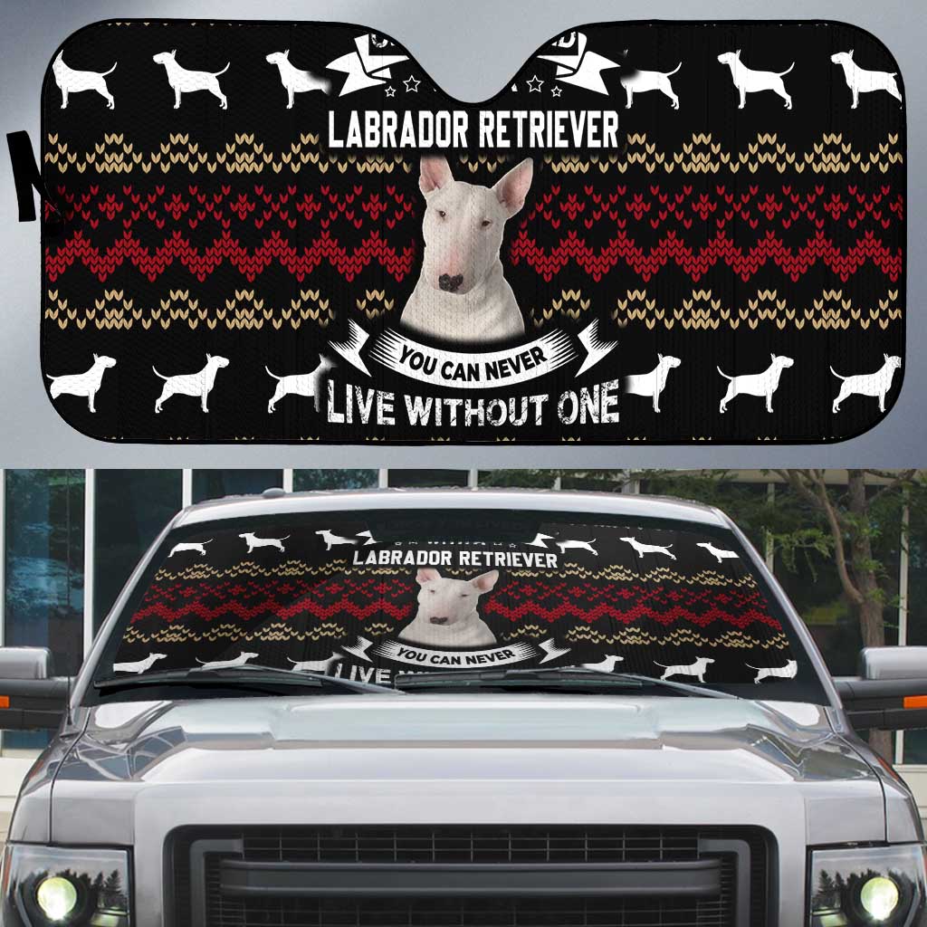 Christmas Bull Dog Terrier Auto Sun Shade Xmas Holiday Patterns - Wonder Print Shop