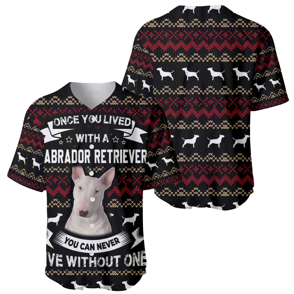 Christmas Bull Dog Terrier Baseball Jersey Xmas Holiday Patterns - Wonder Print Shop