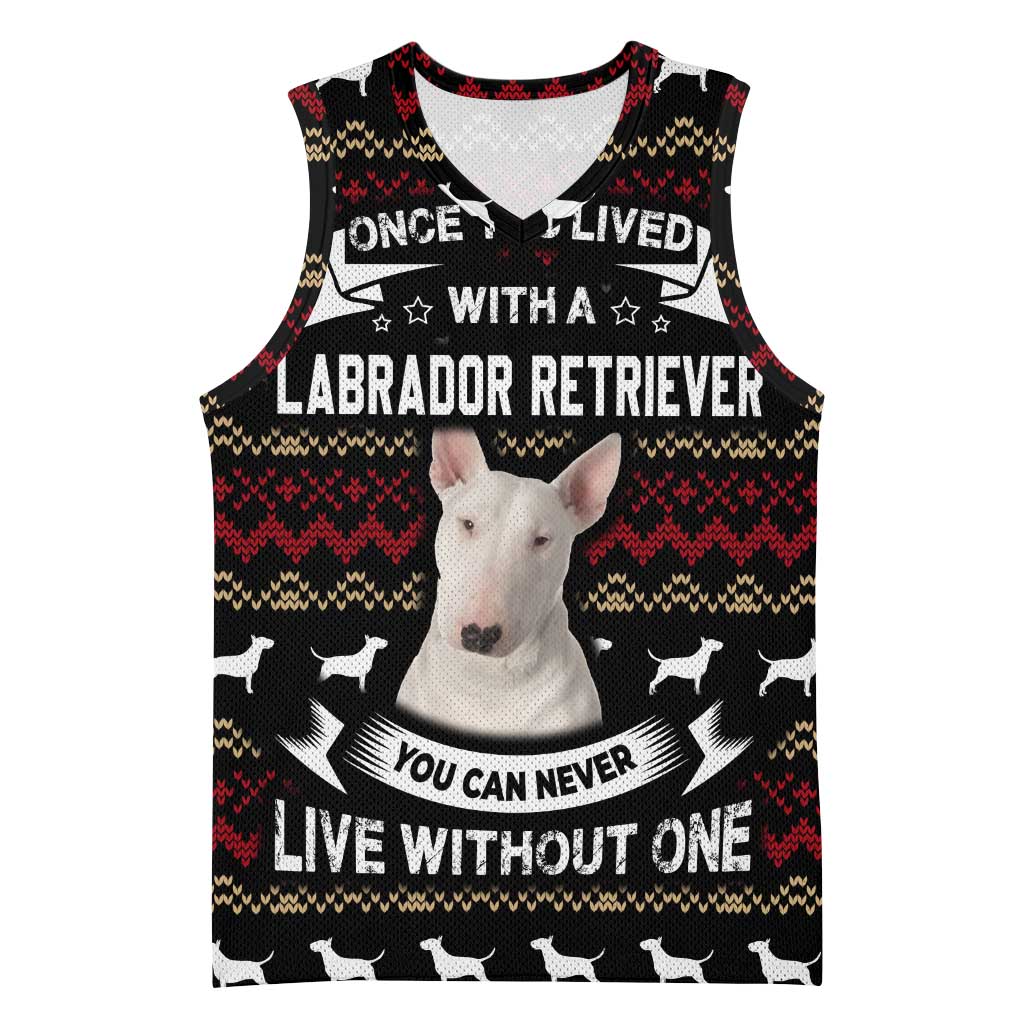 Christmas Bull Dog Terrier Basketball Jersey Xmas Holiday Patterns - Wonder Print Shop