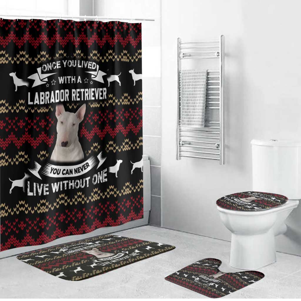 Christmas Bull Dog Terrier Bathroom Set Xmas Holiday Patterns - Wonder Print Shop