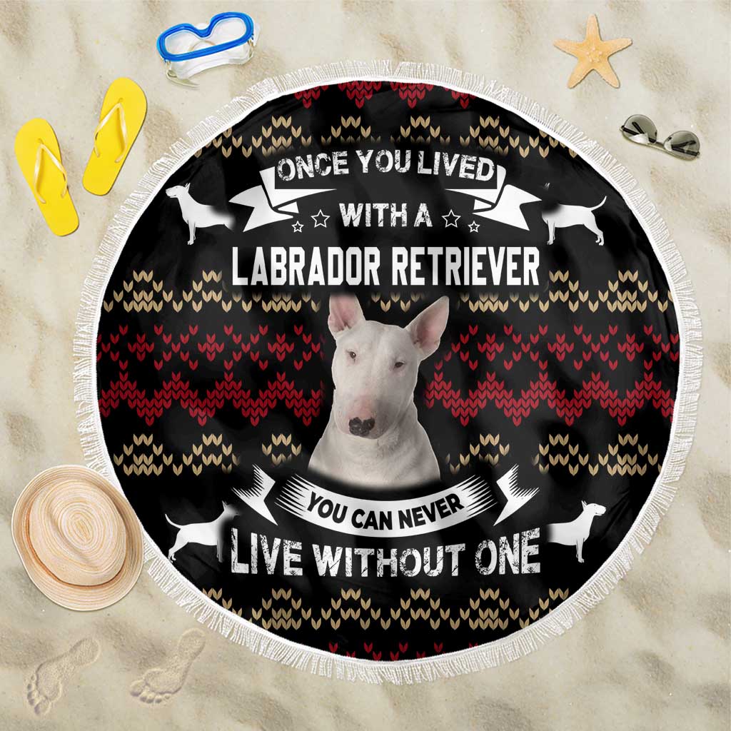 Christmas Bull Dog Terrier Beach Blanket Xmas Holiday Patterns - Wonder Print Shop