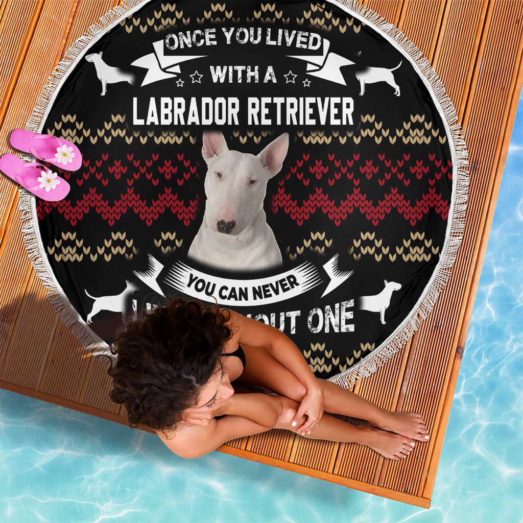 Christmas Bull Dog Terrier Beach Blanket Xmas Holiday Patterns - Wonder Print Shop
