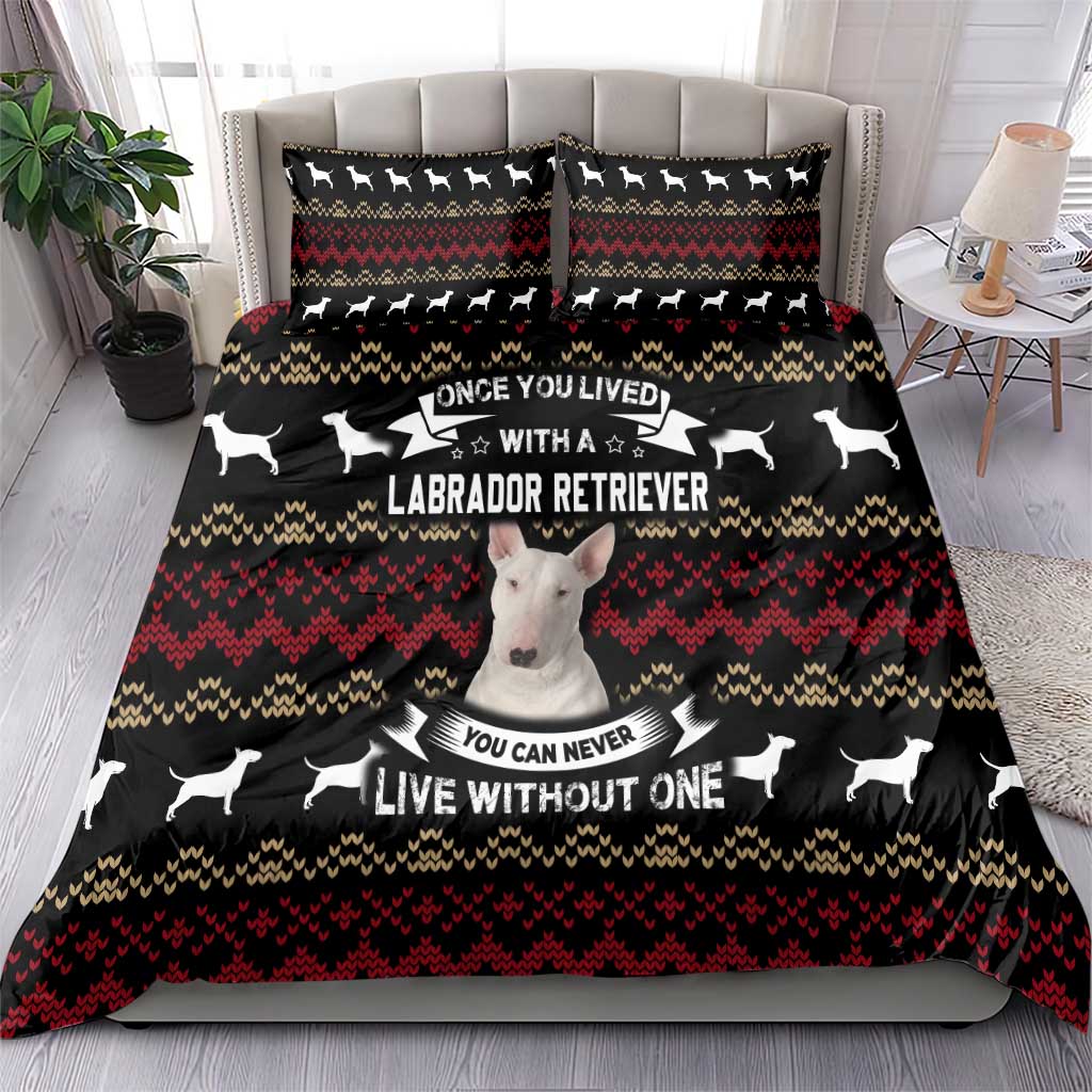 Christmas Bull Dog Terrier Bedding Set Xmas Holiday Patterns - Wonder Print Shop